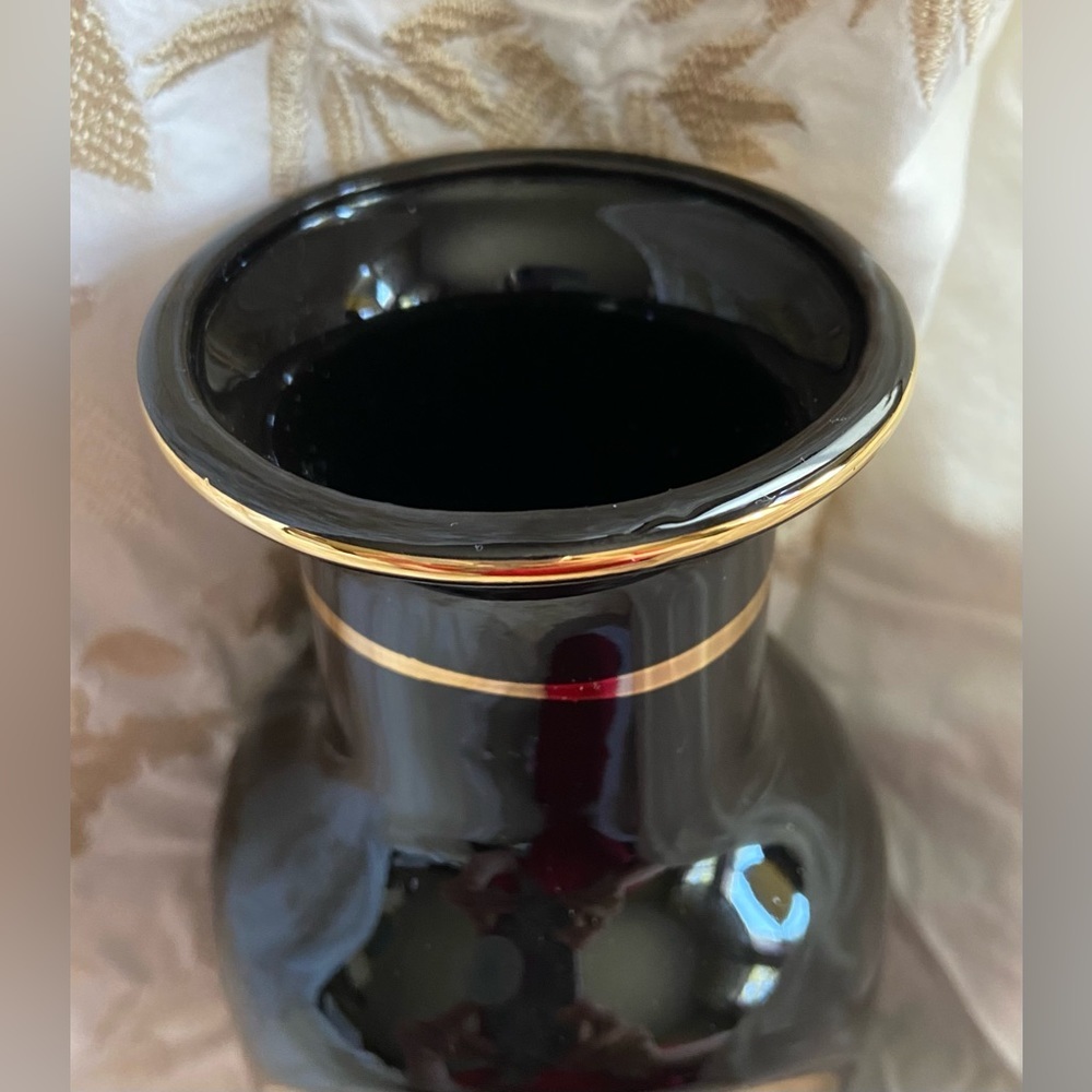 2 Ceramic Vases Between8-10”Used Condition w/24kt Art/Chokin-Beautiful/Different - Picture 14 of 16